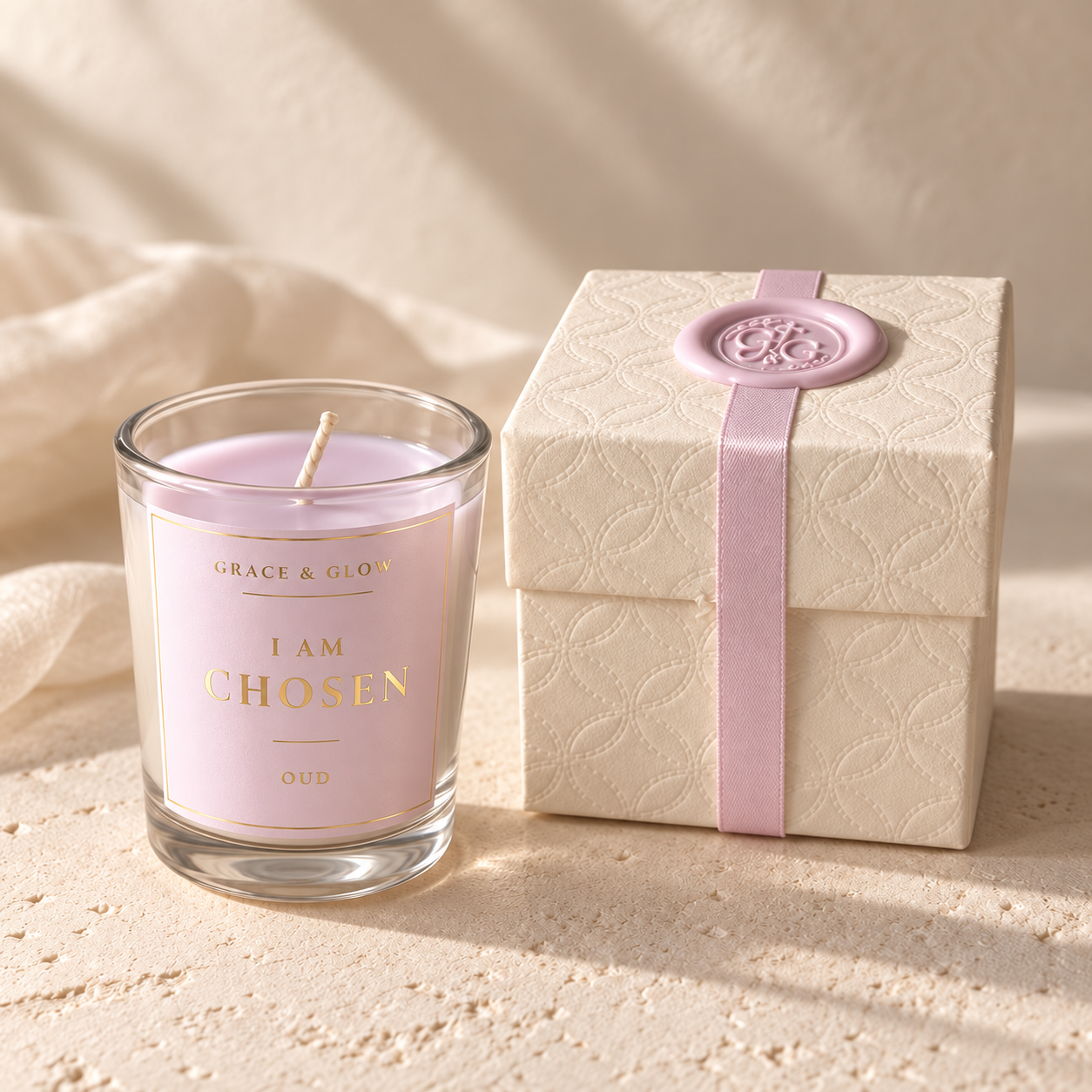 I Am Chosen Petite beside its gift box