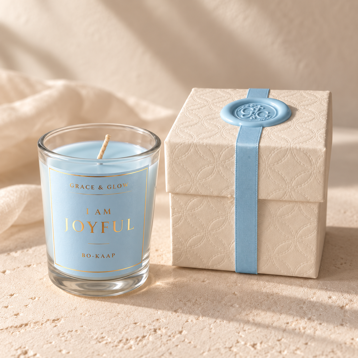I Am Joyful Petite beside its gift box